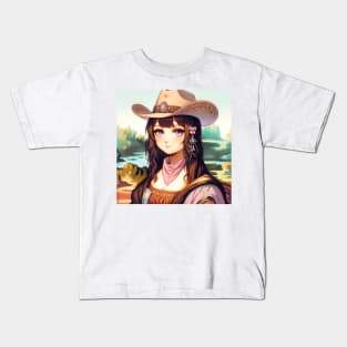 Cowboy Mona Lisa Kids T-Shirt